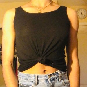 Simple black tank top